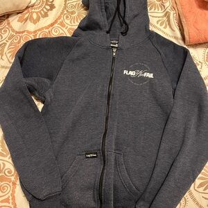 Flag Nor Fail Dark Blue Zip-Up Hoodie